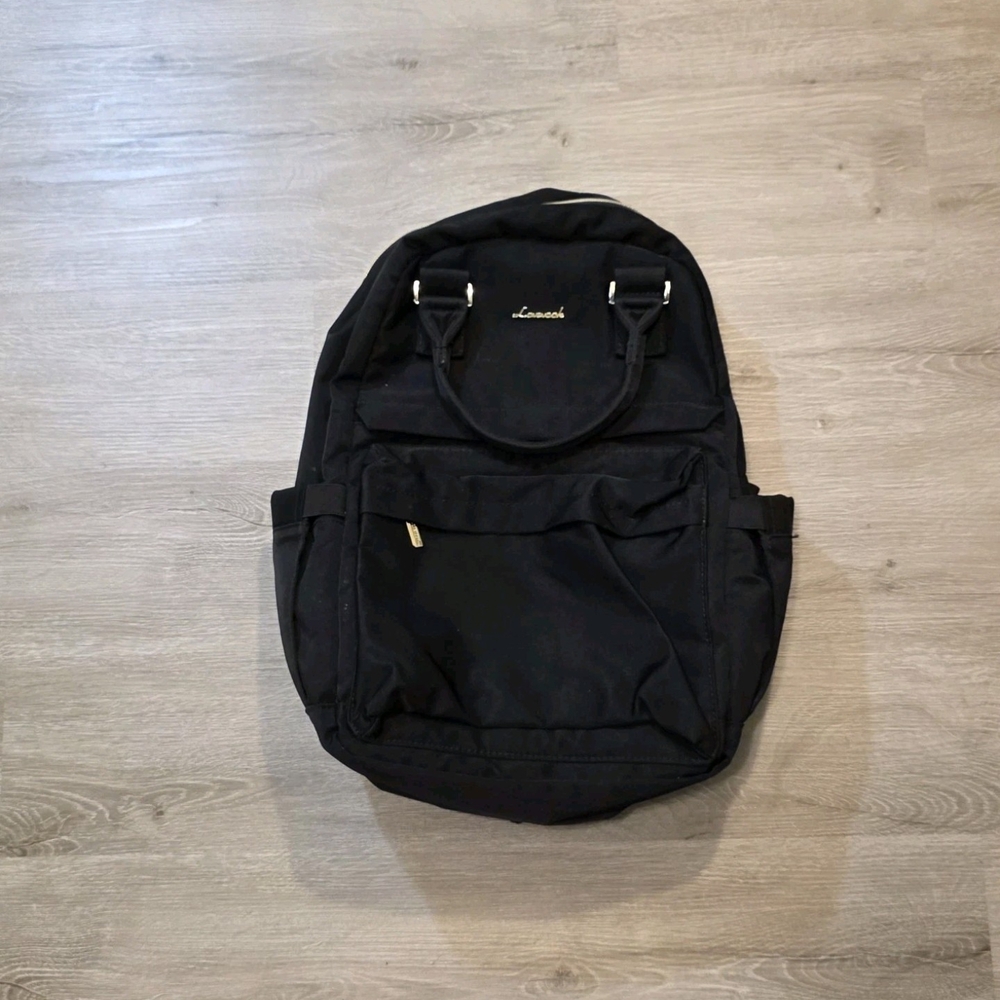 Lovevook Laptop Backpack Women Fashion Travel Bag/Purse Black/Gold Hardware